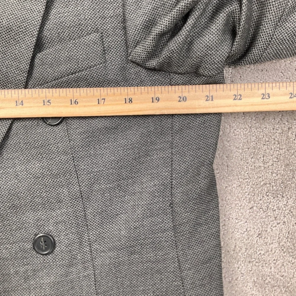 Ferrini Blazer‎ Mens 40R Gray Diamond Double Breasted Wool Blend Suit Jacket